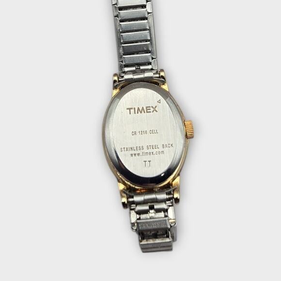 Vintage Timex Two-Tone Gold & Silver Oval Watch - Picture 5 of 6